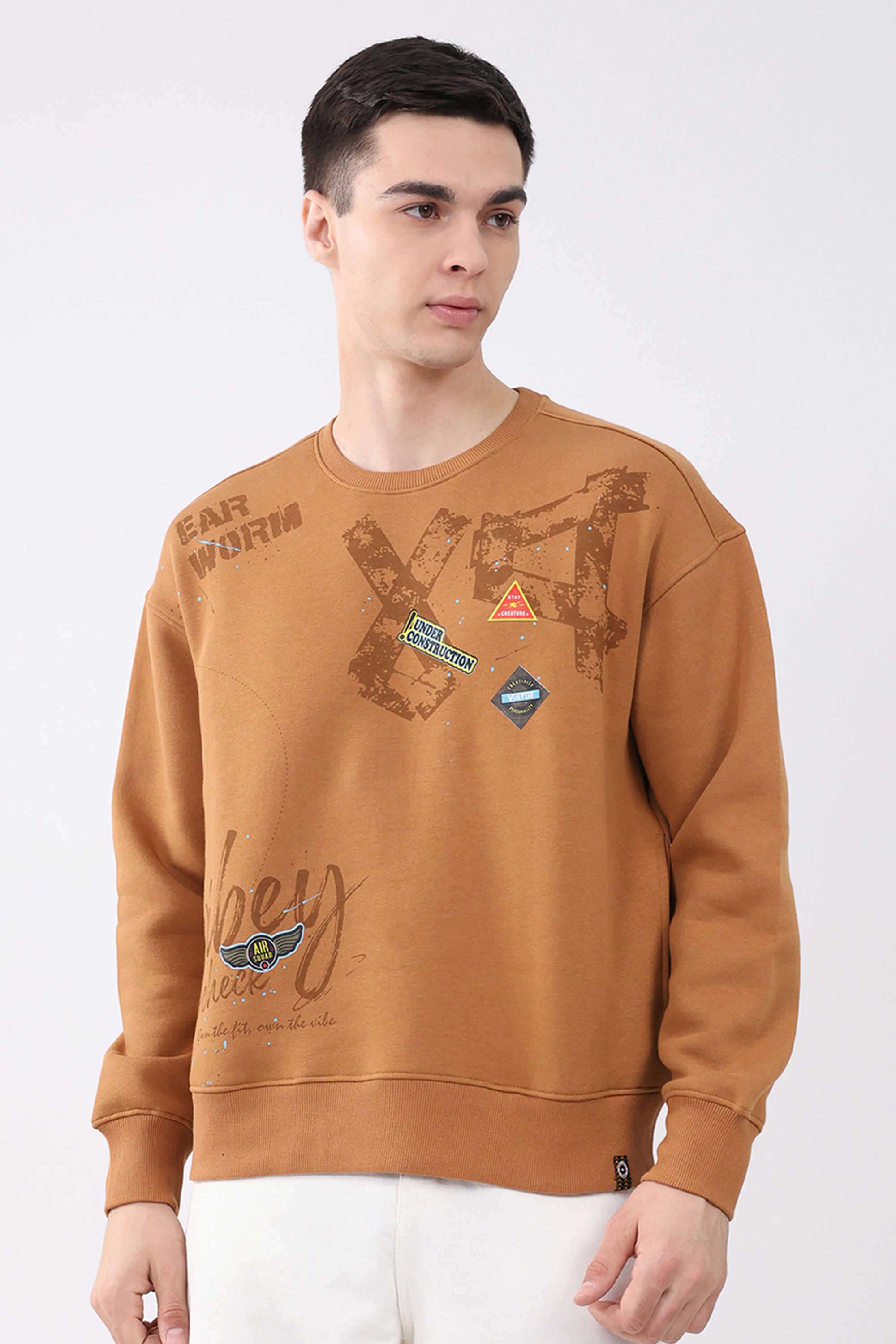 Solid-Cotton-Round-Neck-Men-s-Sweatshirt