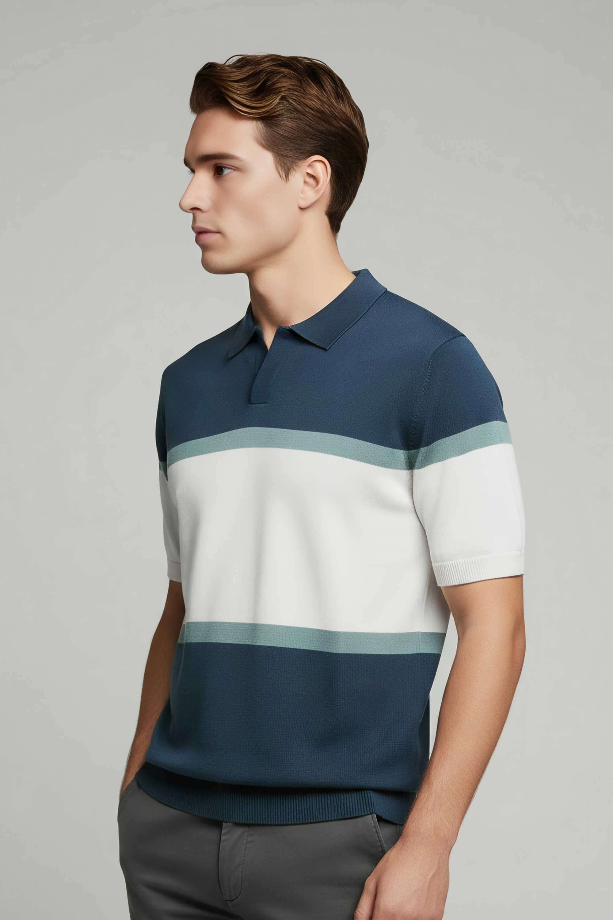 Color-Block-Cotton-Regular-Fit-Men-Polo-T-Shirt