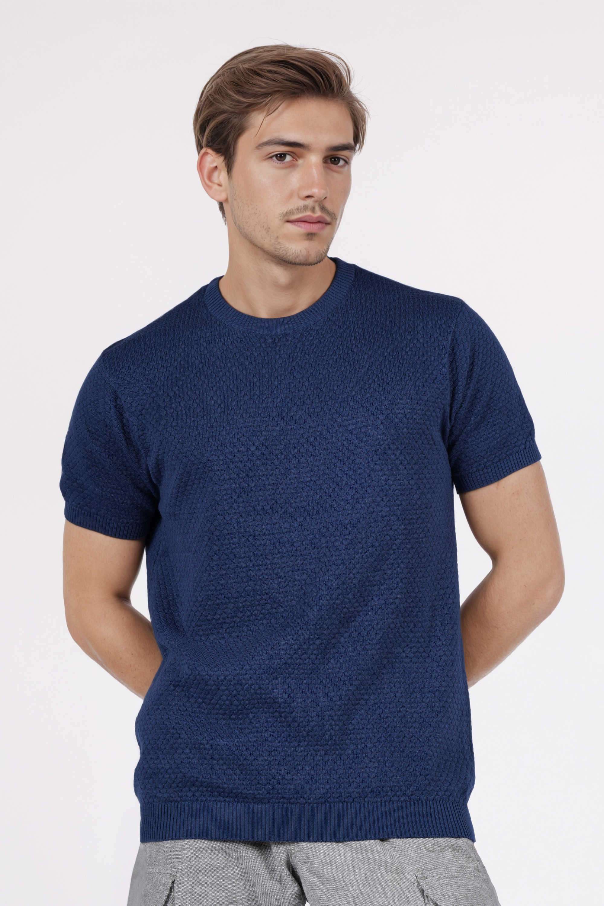 Solid-Cotton-Round-Neck-Men-s-T-Shirt