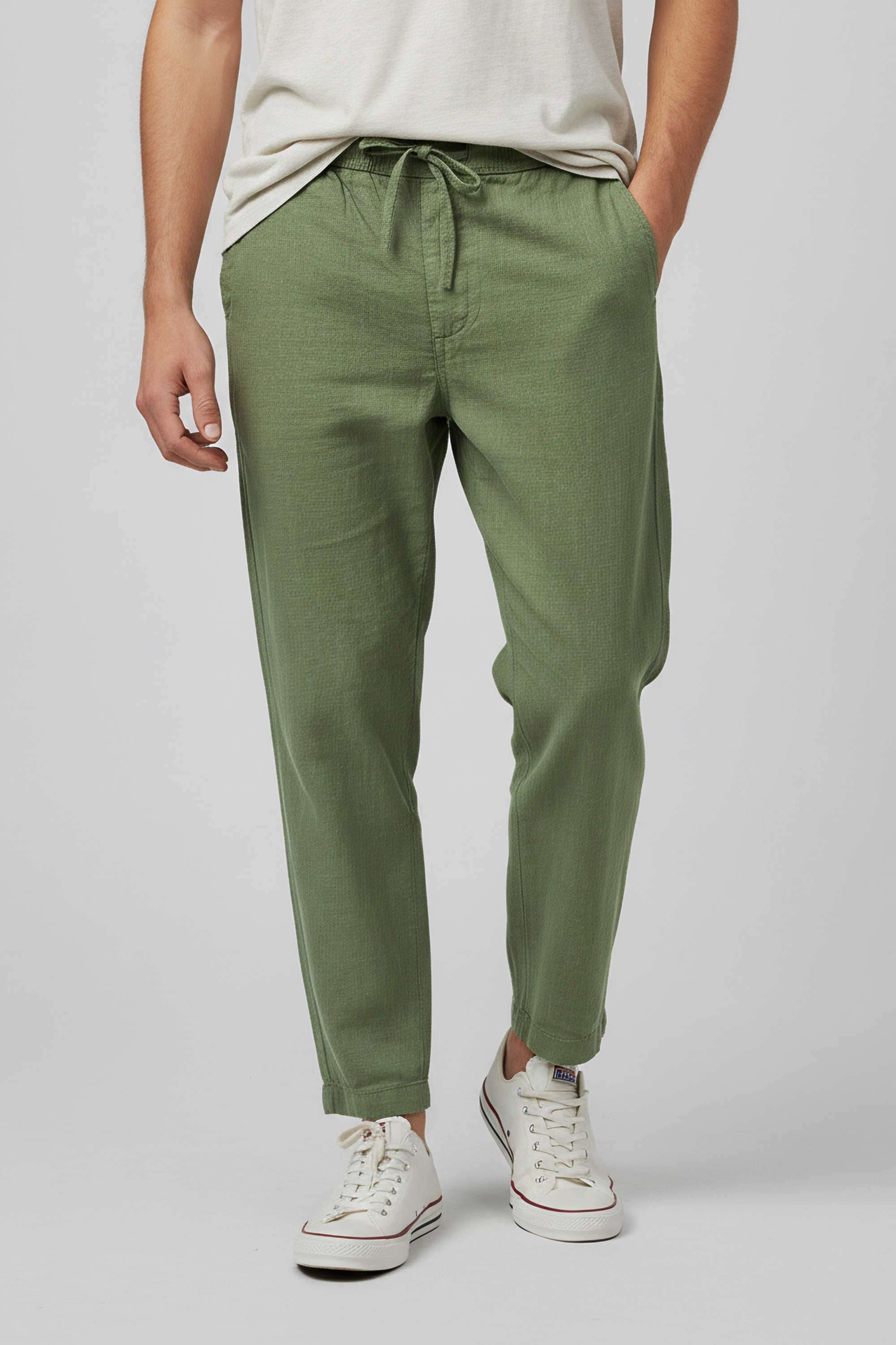 Solid-Cotton-Regular-Fit-Men-s-Casual-Trousers