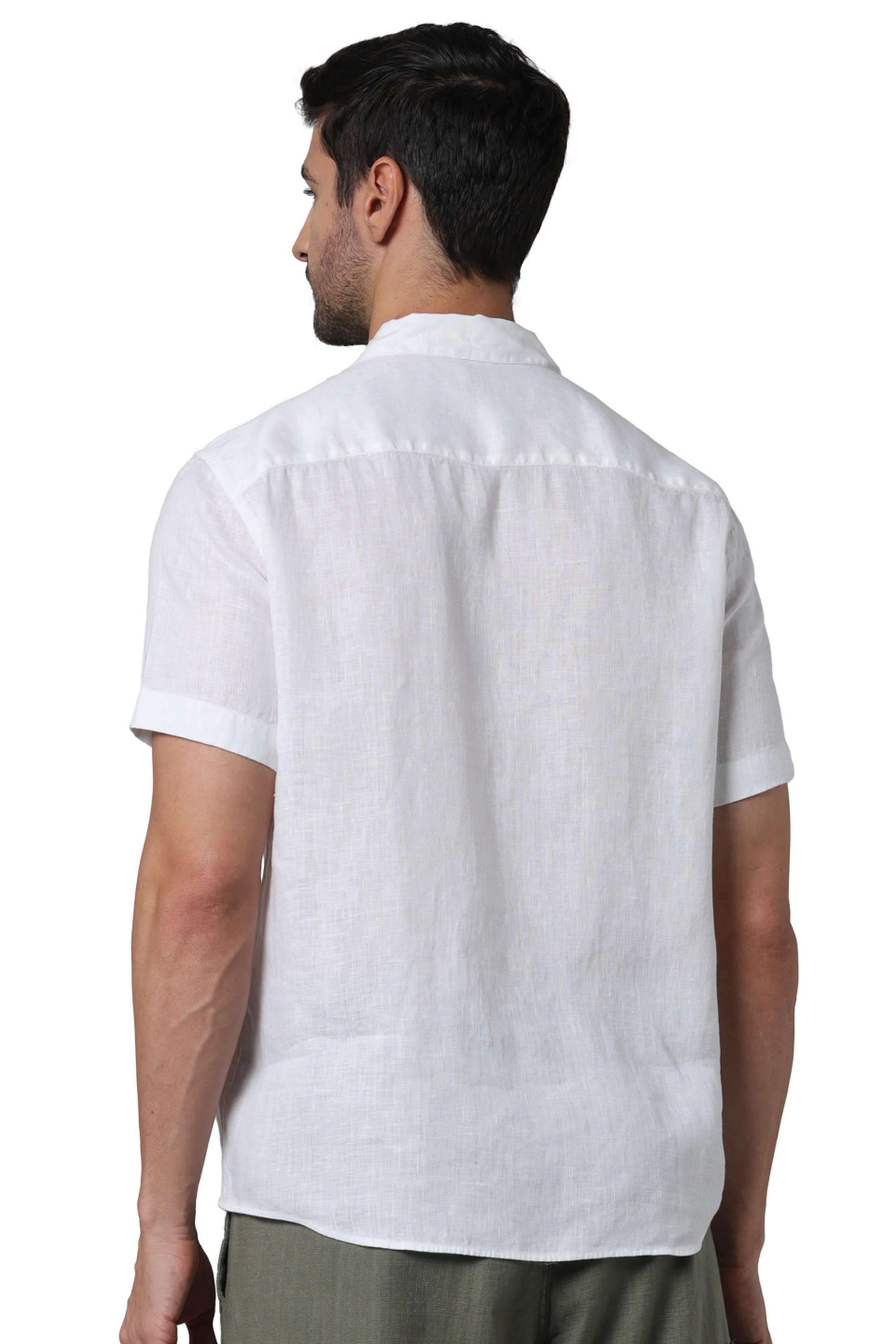 Solid-Linen-Regular-Fit-Men-s-Casual-Wear-Shirt