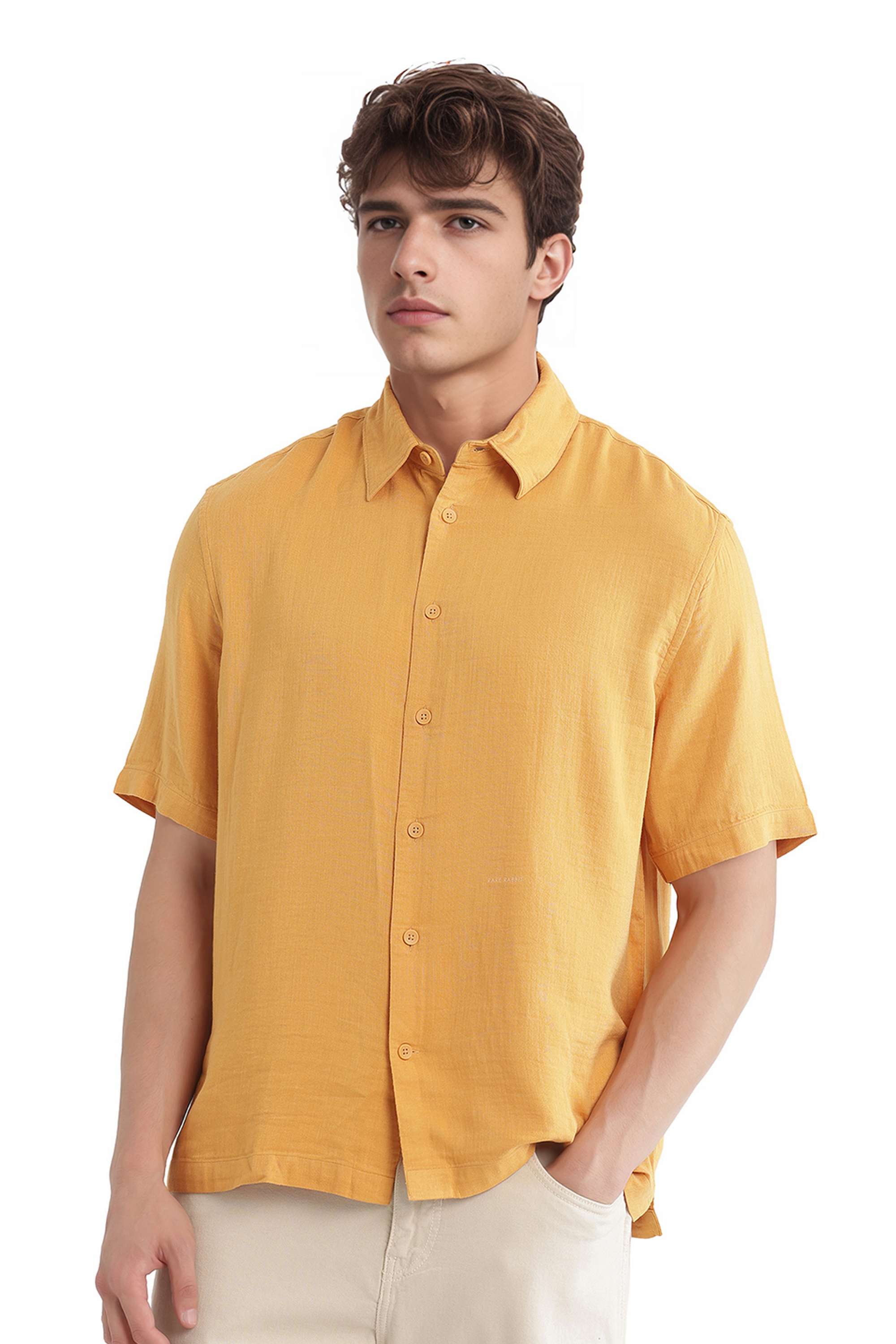 Solid-Cotton-Regular-Fit-Men-s-Casual-Shirt
