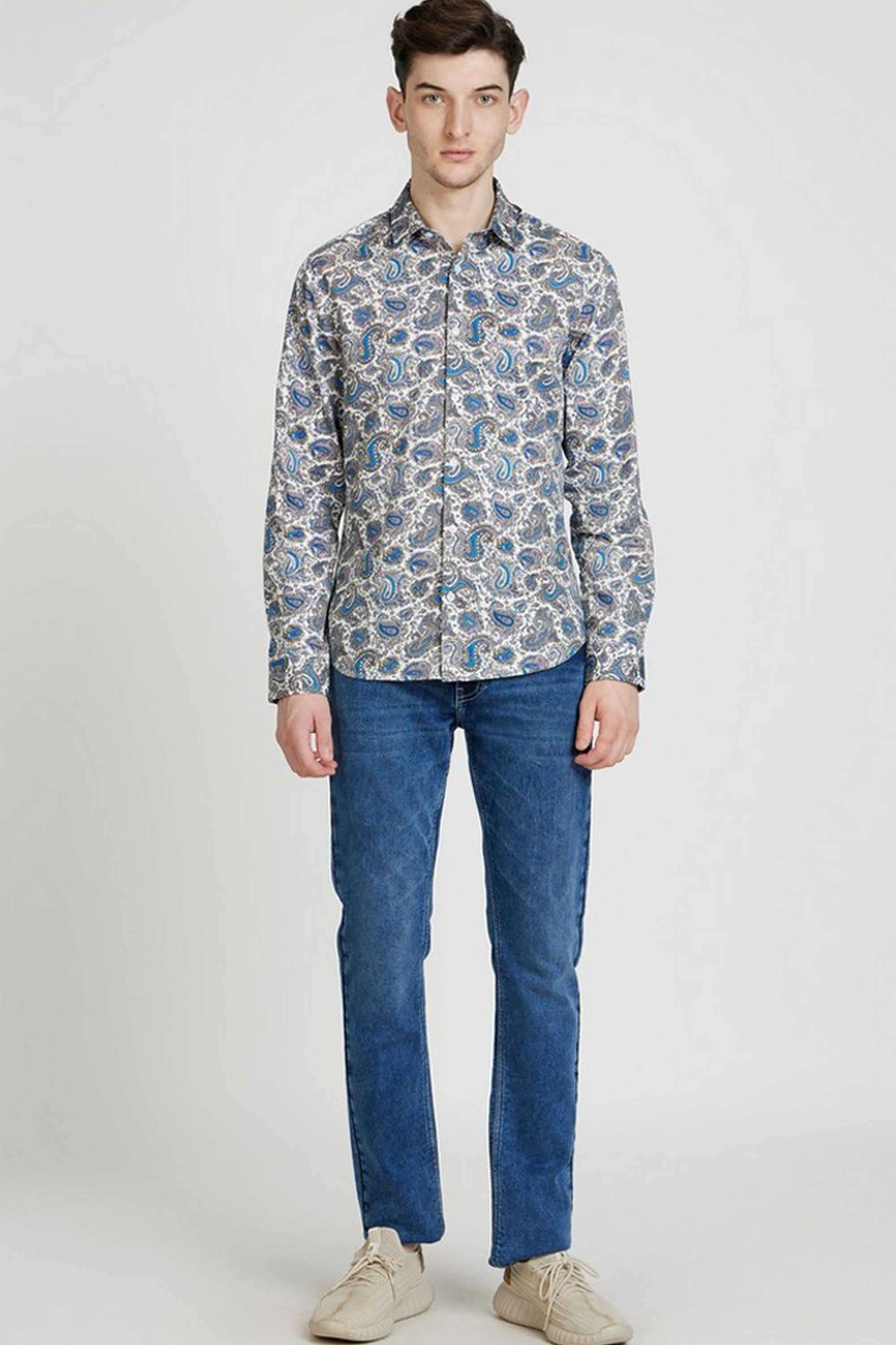 Solid-Cotton-Regular-Fit-Men-s-Casual-Shirt