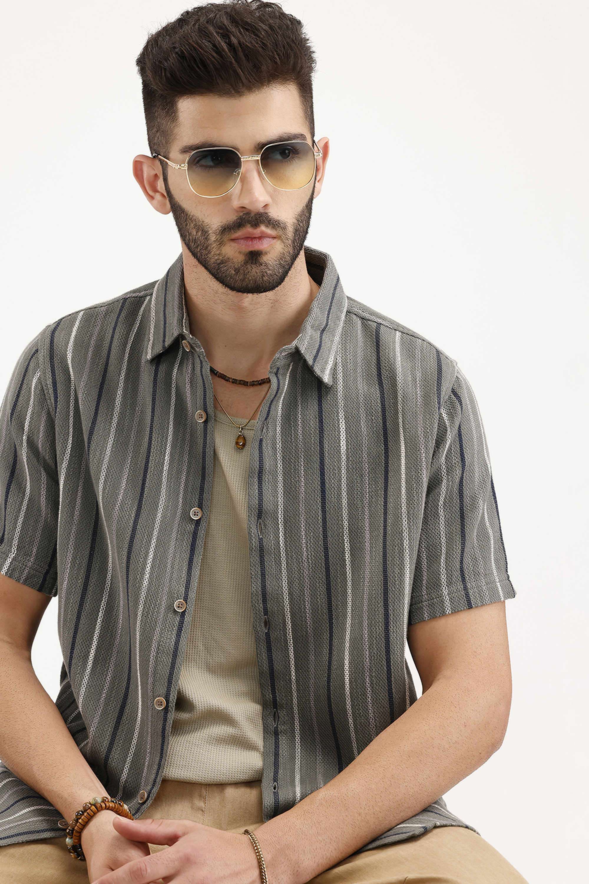 Textured-Cotton-Regular-Fit-Men-s-Casual-Wear-Shirt