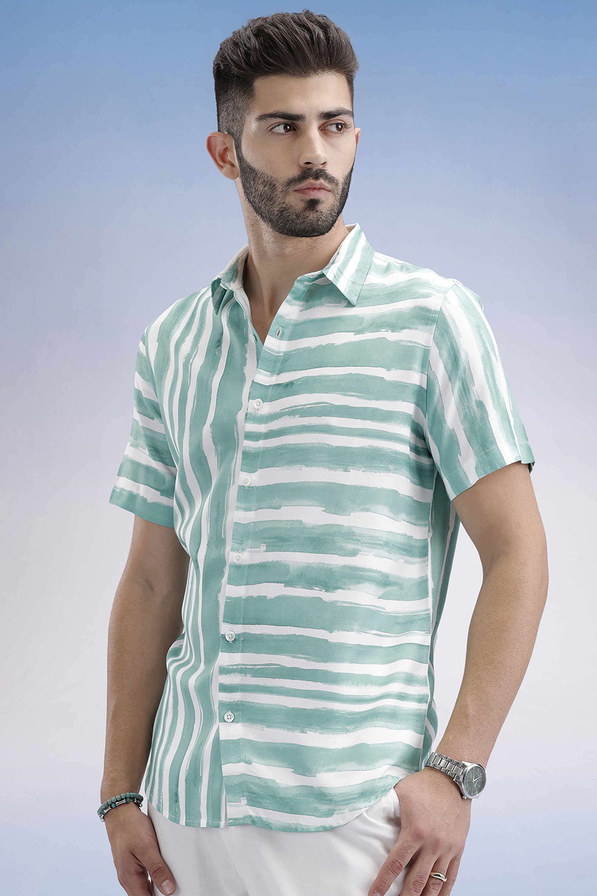Stripes-Cotton-Slim-Fit-Men-s-Casual-Wear-Shirt
