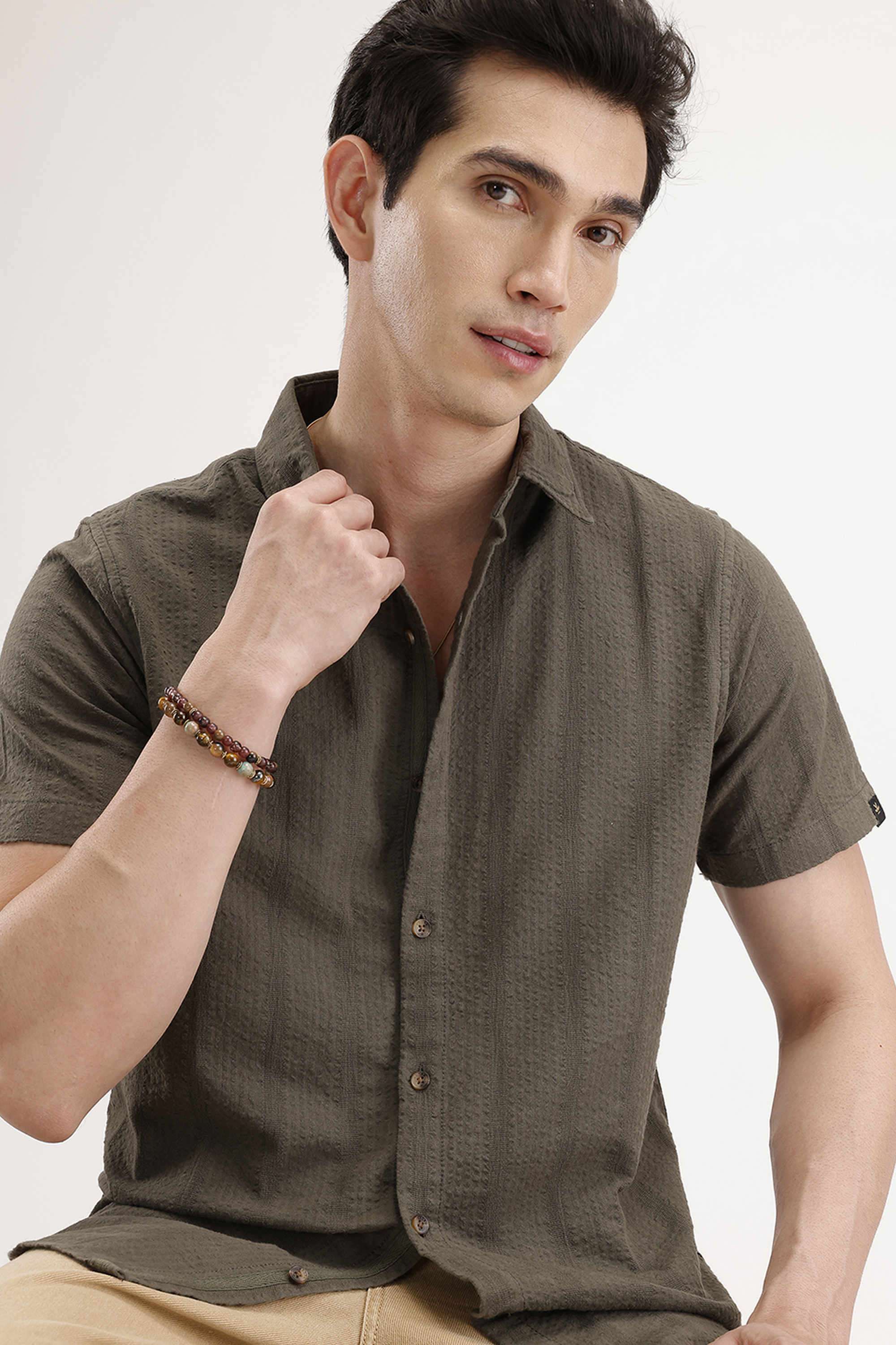 Textured-Cotton-Slim-Fit-Men-s-Casual-Wear-Shirt