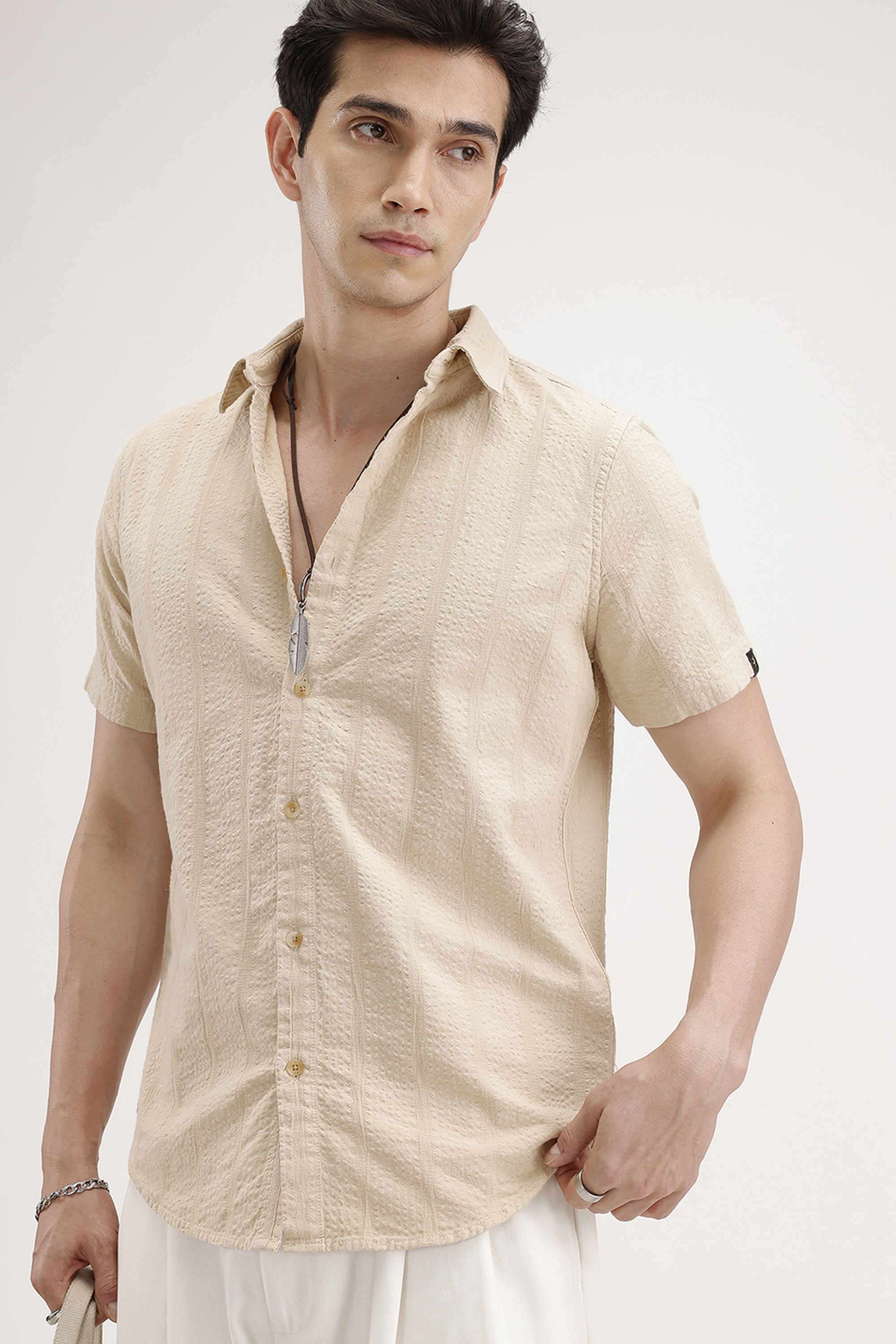 Textured-Cotton-Slim-Fit-Men-s-Casual-Wear-Shirt