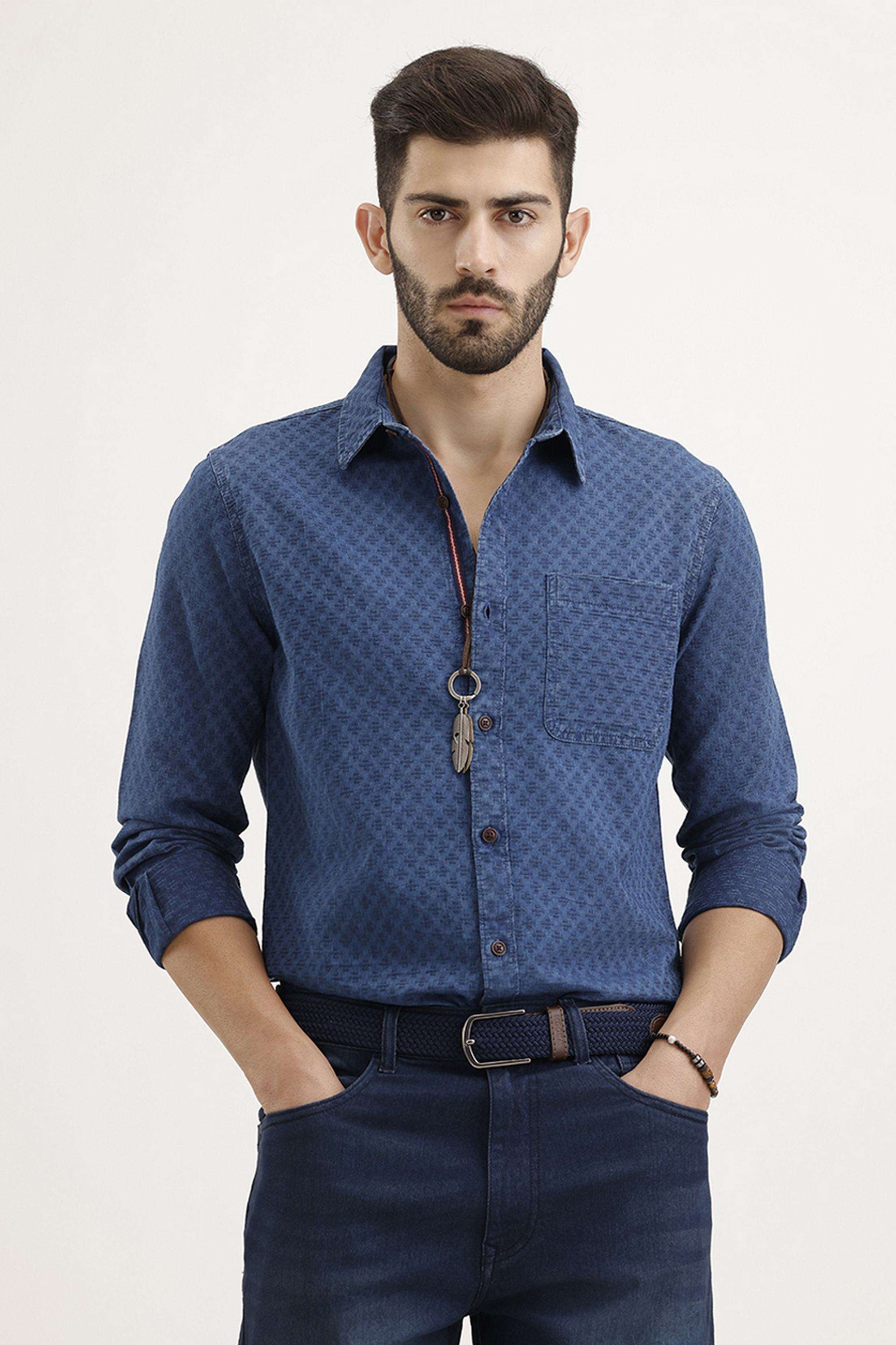 Solid-Cotton-Regular-Fit-Men-s-Casual-Shirt