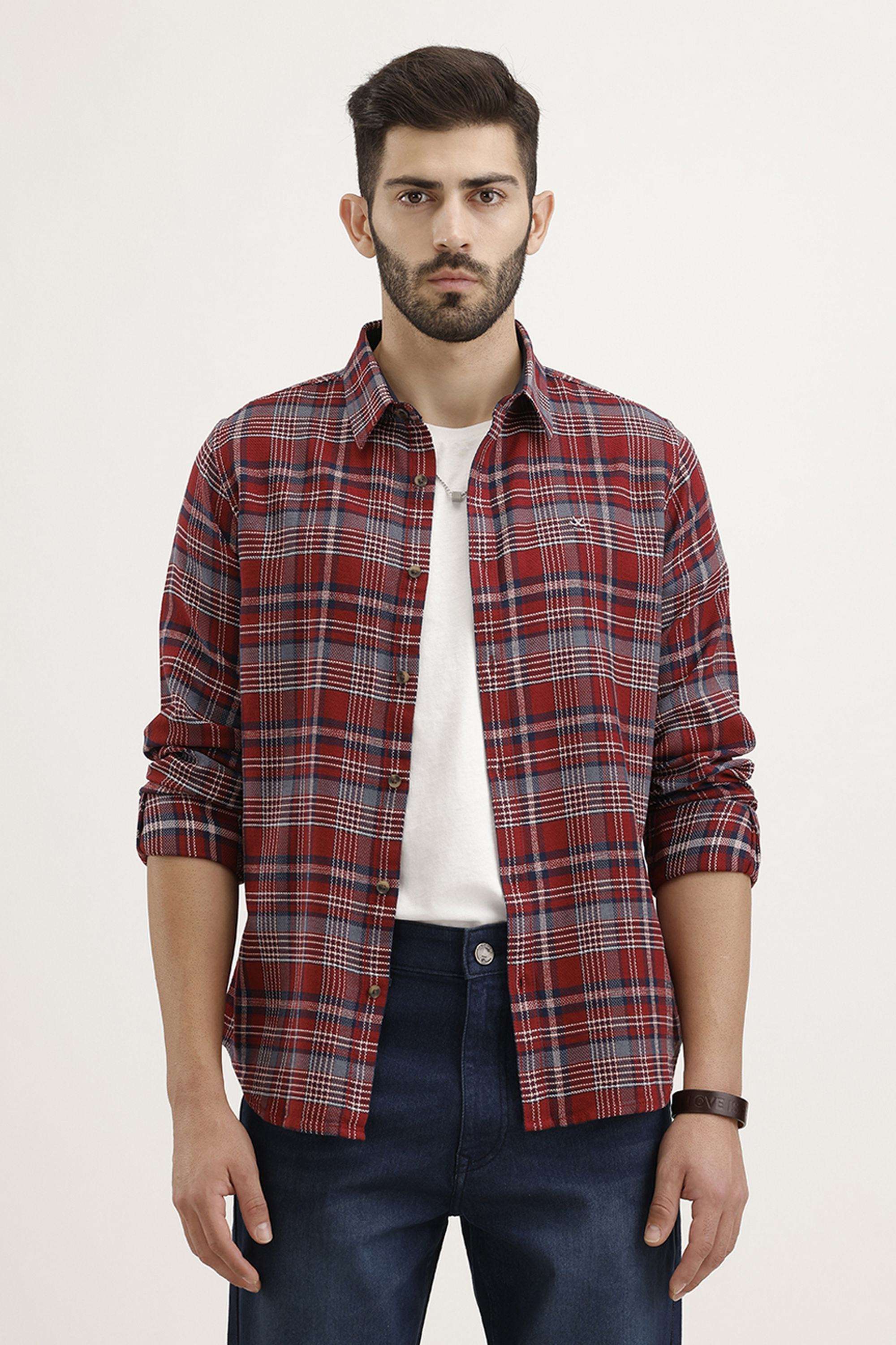 Solid-Cotton-Regular-Fit-Men-s-Casual-Shirt