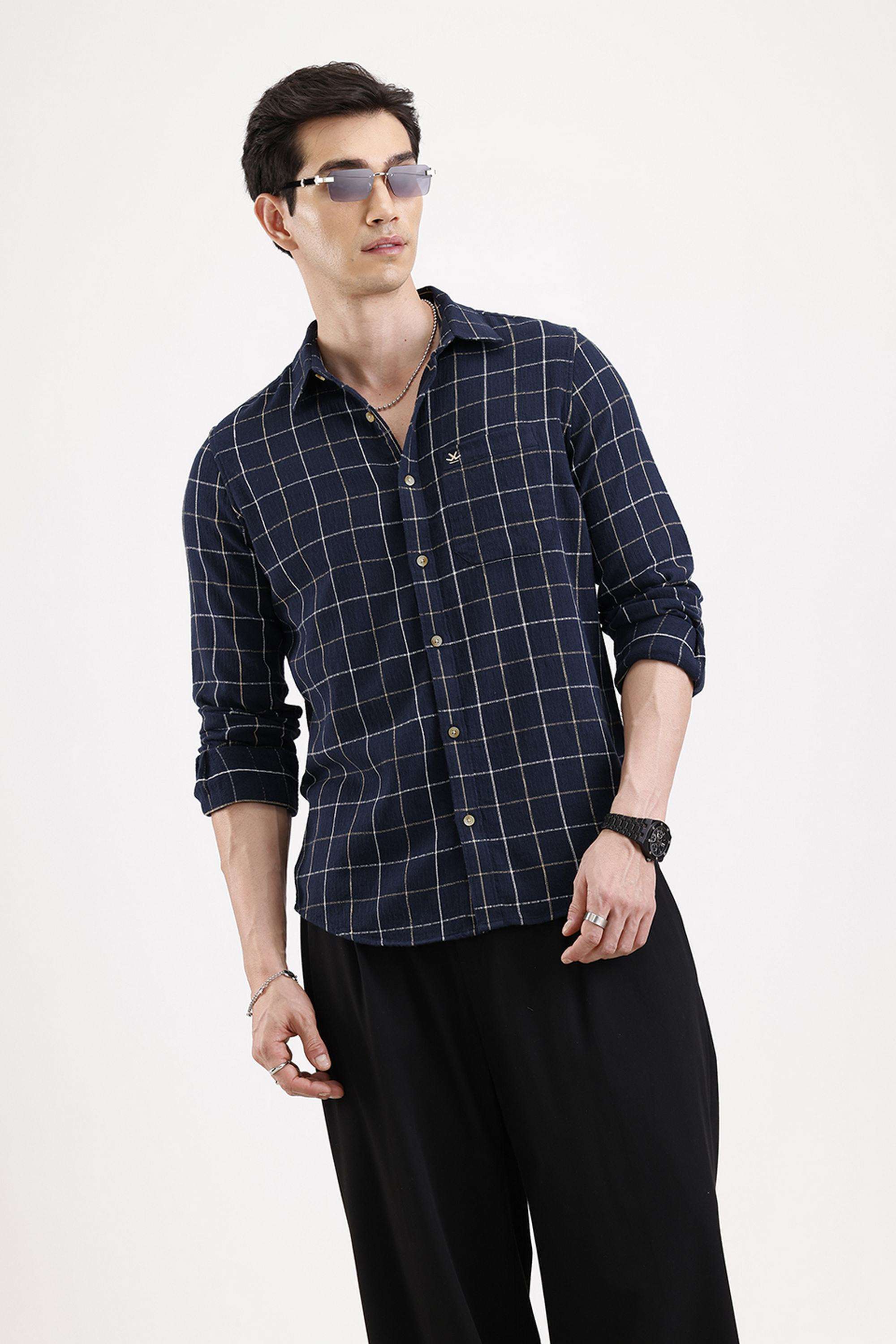 Solid-Cotton-Regular-Fit-Men-s-Casual-Shirt