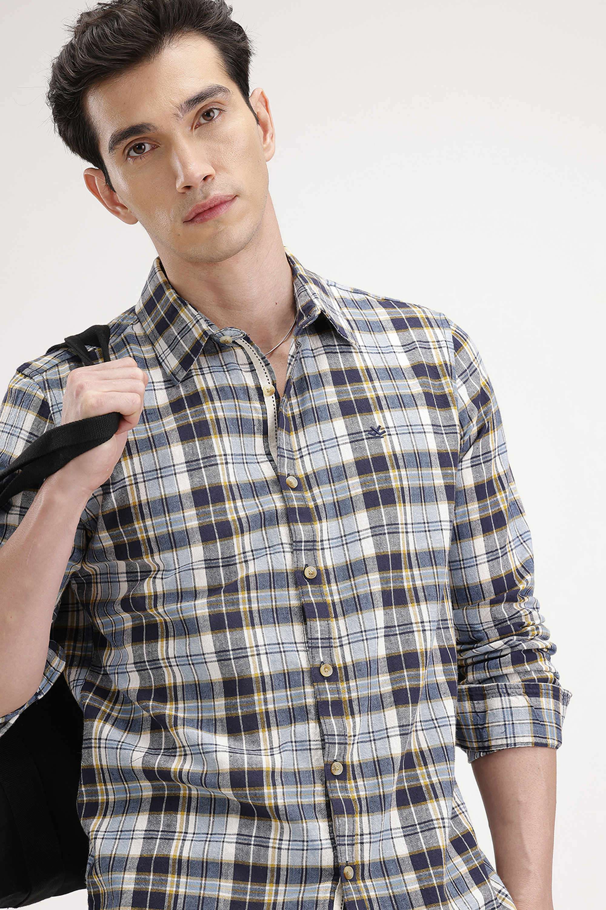 Checks-Cotton-Regular-Fit-Men-s-Casual-Wear-Shirt