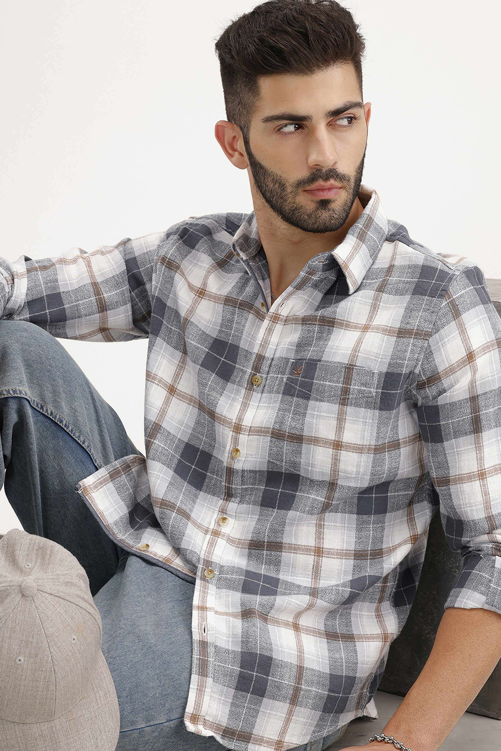 Checks-Cotton-Regular-Fit-Men-s-Casual-Wear-Shirt