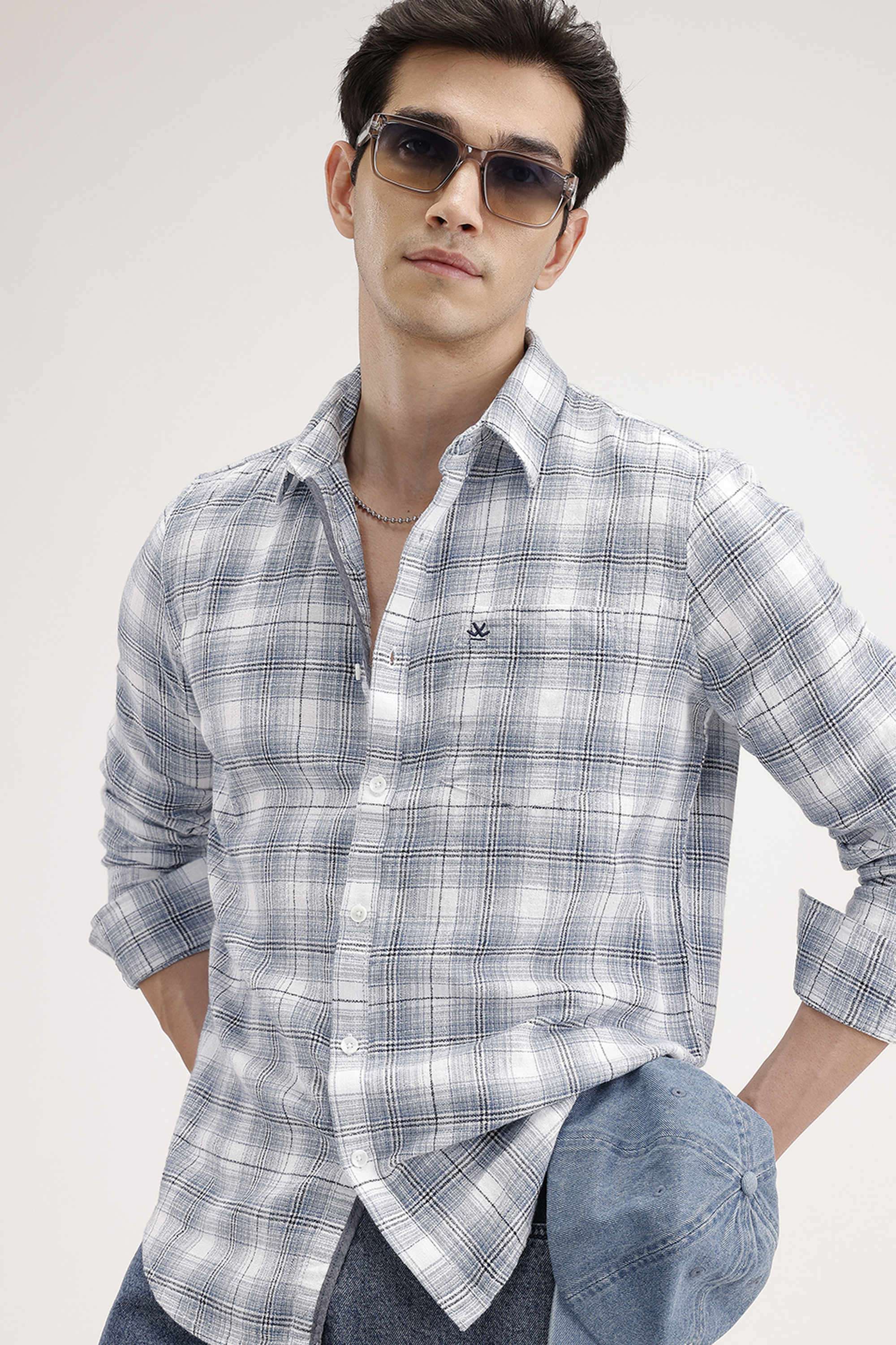 Checks-Cotton-Regular-Fit-Men-s-Casual-Wear-Shirt