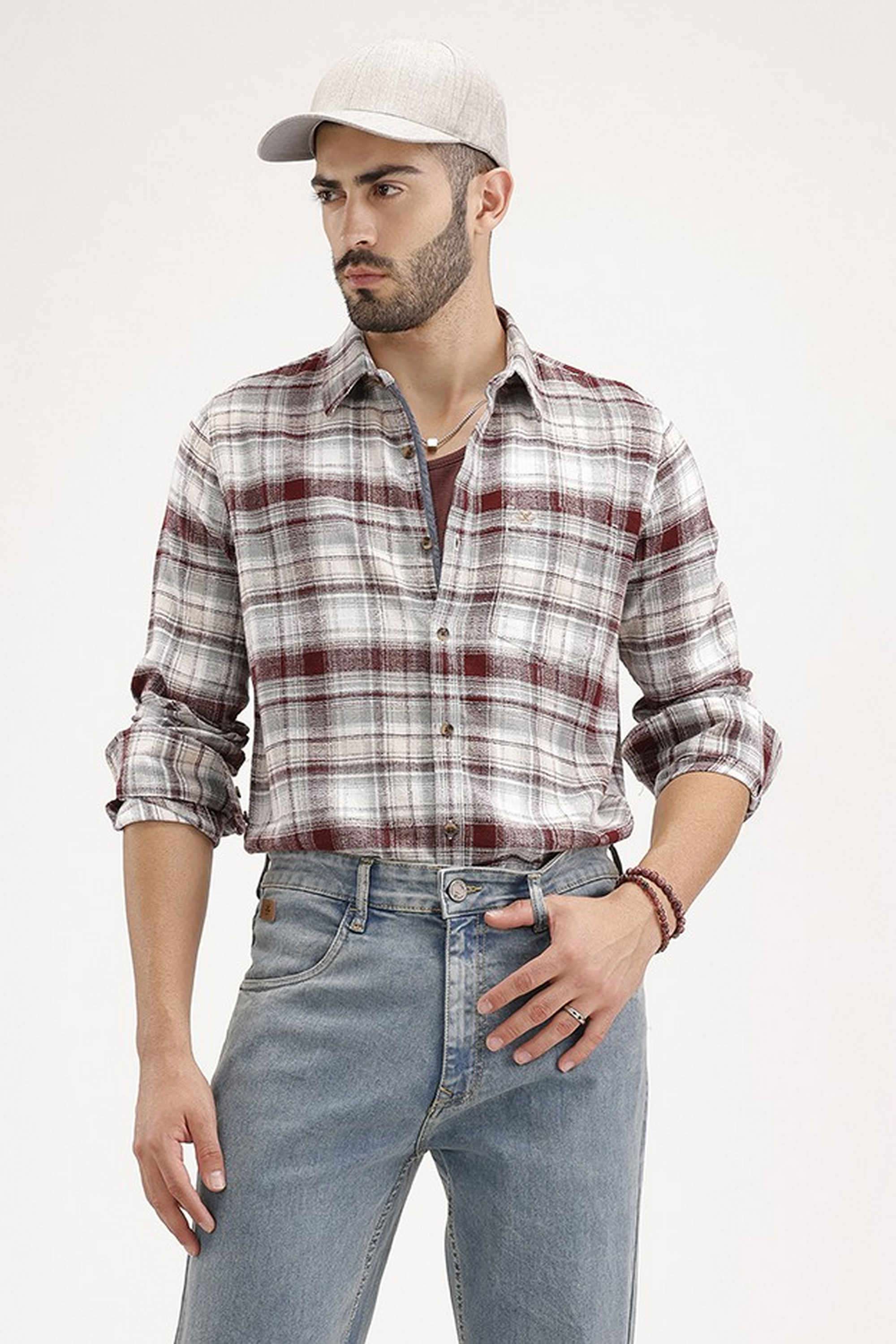 Checks-Cotton-Regular-Fit-Men-s-Casual-Wear-Shirt