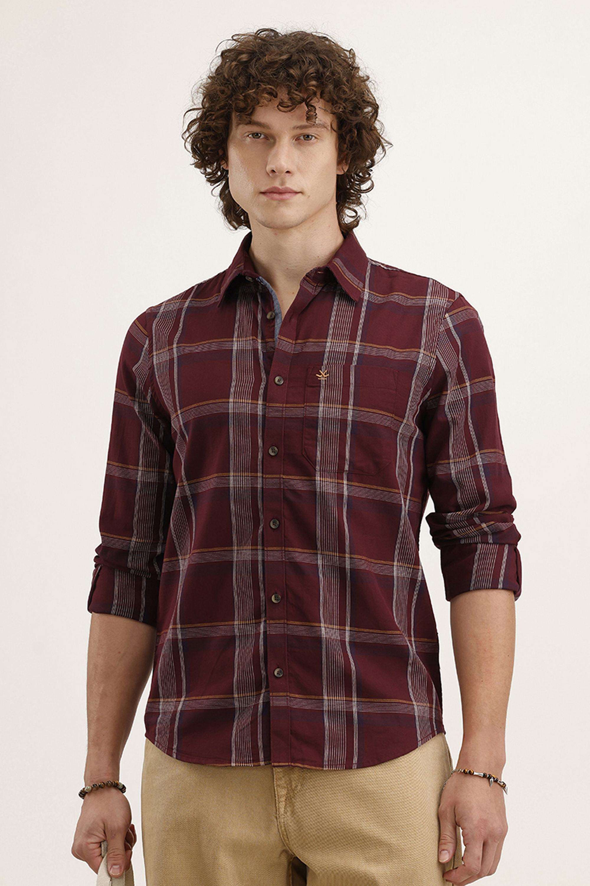 Solid-Cotton-Regular-Fit-Men-s-Casual-Shirt