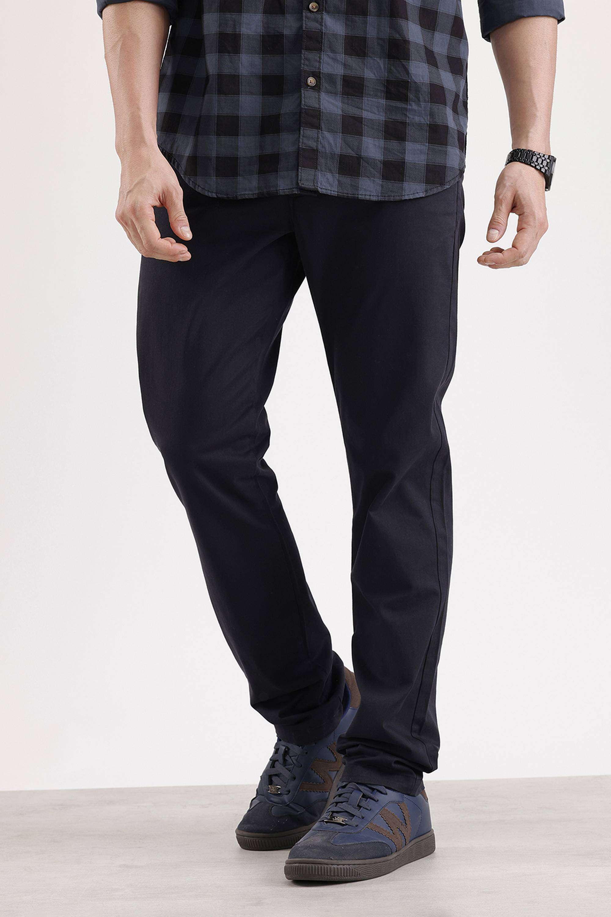 Solid-Cotton-Regular-Fit-Men-s-Trousers