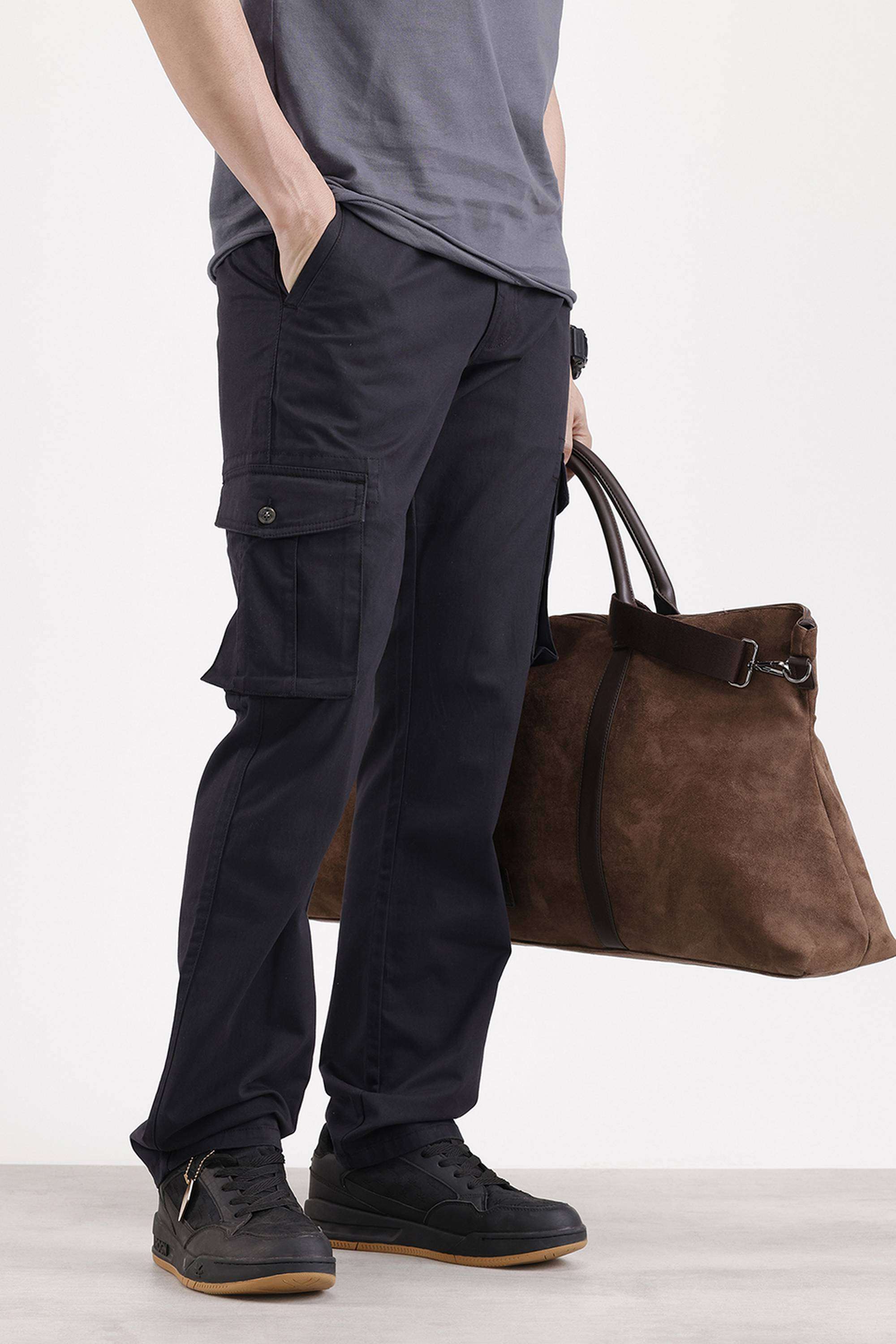 Solid-Cotton-Regular-Fit-Men-s-Trousers