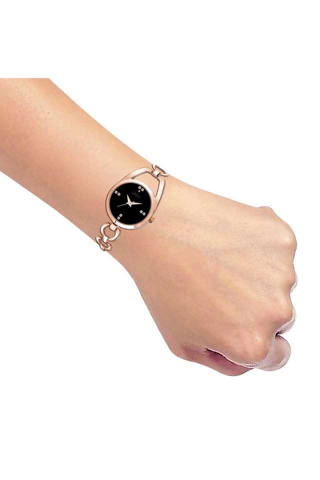 Buy Lamex NoColour Womens Black Dial Metallic Analogue watch