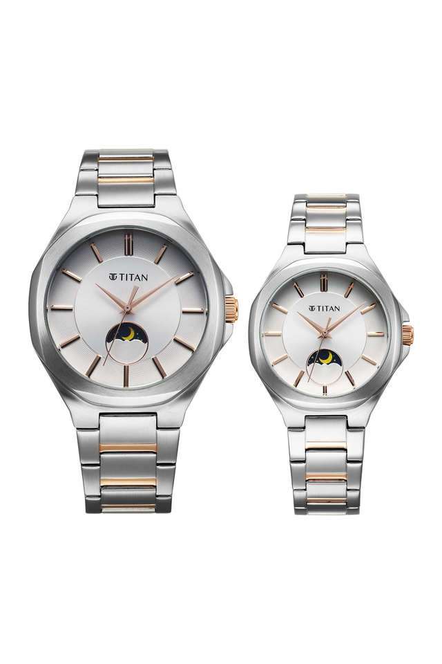 Modern-Bandhan-VII-White-Dial-Stainless-Steel-Analogue-Unisex-Wrist-Watch---9400994209KM01