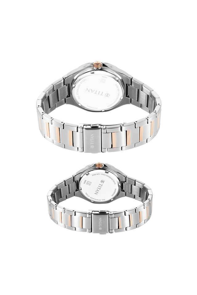 Modern-Bandhan-VII-White-Dial-Stainless-Steel-Analogue-Unisex-Wrist-Watch---9400994209KM01
