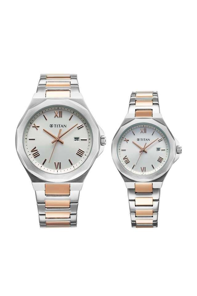 Modern-Bandhan-VII-White-Dial-Stainless-Steel-Analogue-Unisex-Wrist-Watch---9401094210KM01