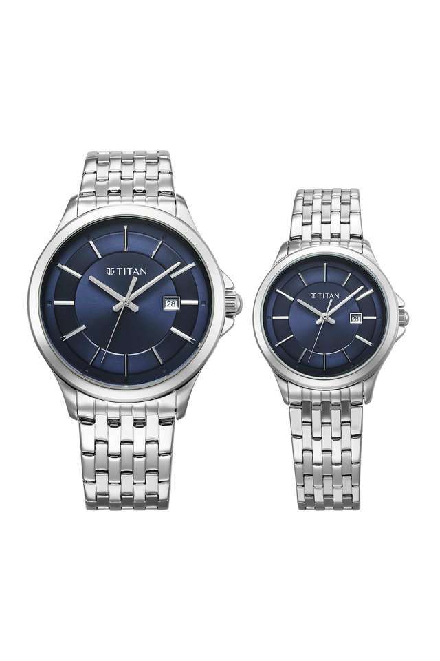 Modern-Bandhan-VII-Blue-Dial-Stainless-Steel-Analogue-Unisex-Wrist-Watch---9401194211SM01