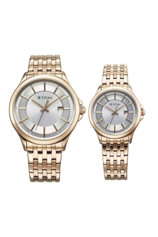 Modern-Bandhan-VII-White-Dial-Stainless-Steel-Analogue-Unisex-Wrist-Watch---9401194211WM01