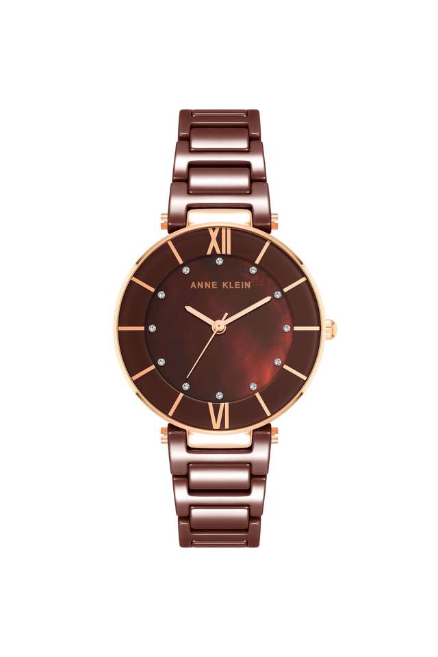 Quartz-32-mm-Brown-Dial-Ceramic-Analogue-Wrist-Watch-for-Women---AK3266BNRG