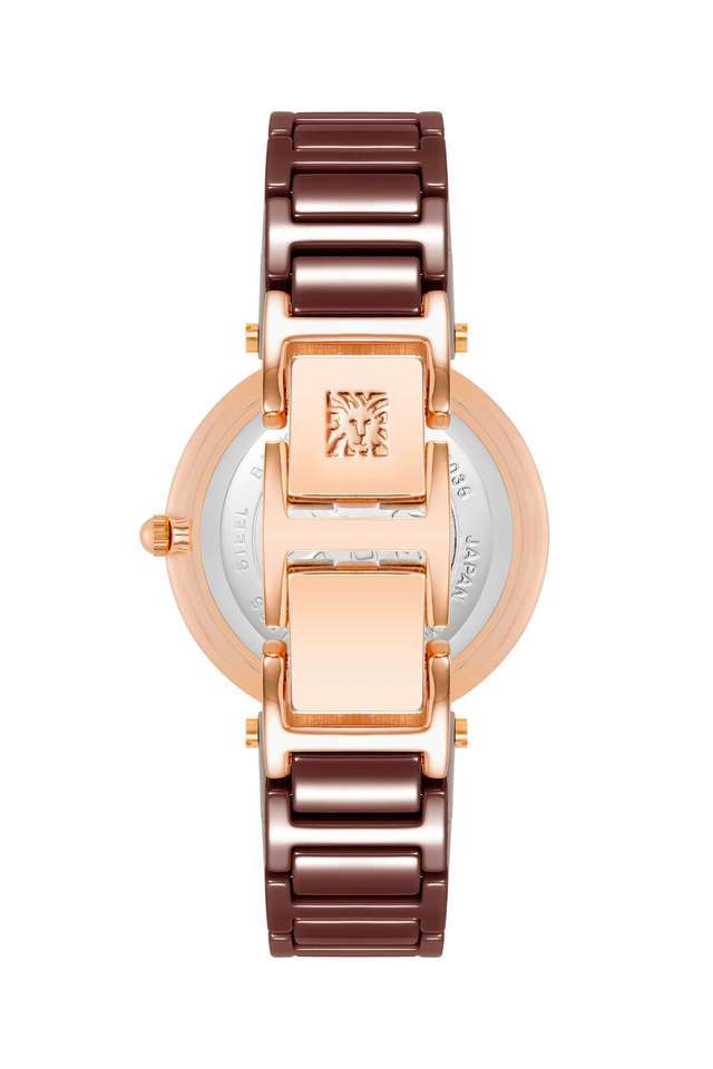 Quartz-32-mm-Brown-Dial-Ceramic-Analogue-Wrist-Watch-for-Women---AK3266BNRG