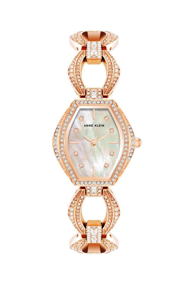 Anne-Klein-Women-White-mother-of-pearl-Dial-Analog-Watch