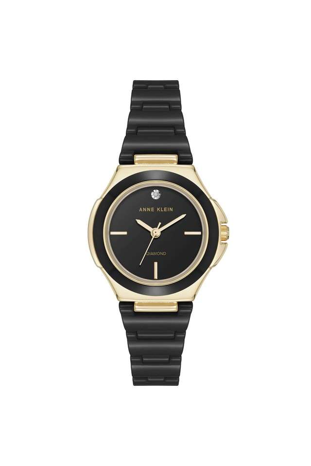 Quartz-30-mm-Black-Dial-Ceramic-Analogue-Watch-for-Women---AK5112GPBK