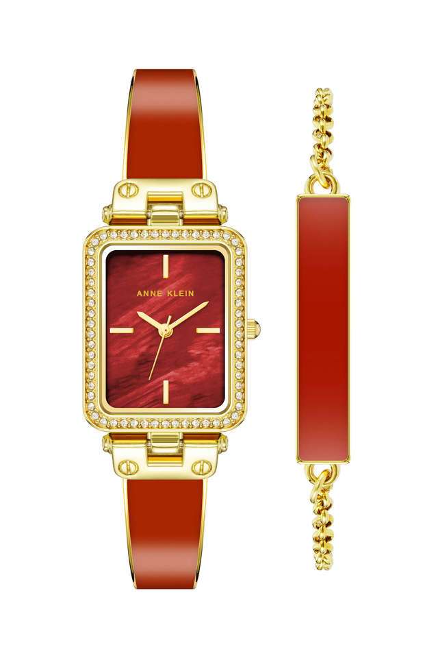 Quartz-22-mm-Rust-Dial-Stainless-Steel-Analog-Watch-for-Women