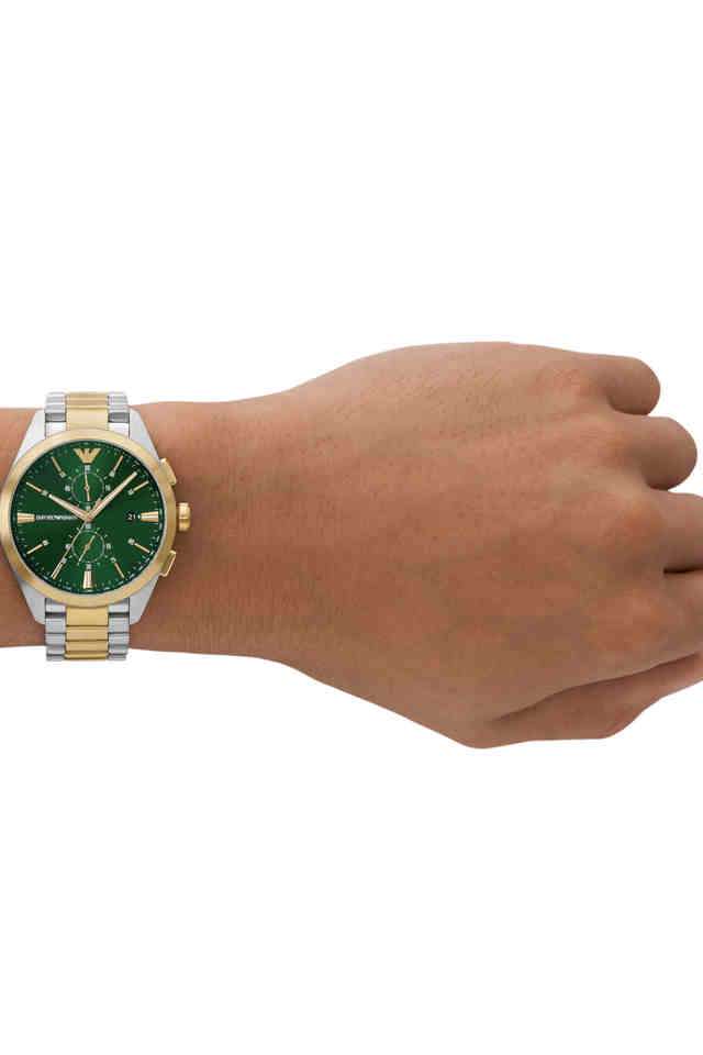 Two-Tone-43-mm-Green-Dial-Stainless-Steel-Analog-Watch-for-Men---AR11511I