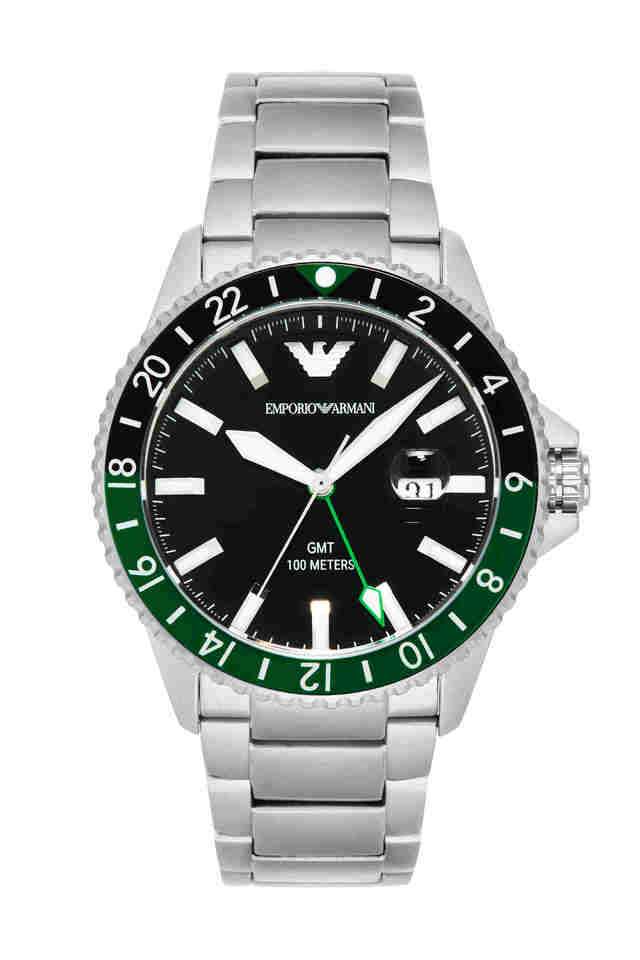 Quartz-42-mm-Black-Dial-Stainless-Steel-Analogue-Wrist-Watch-for-Men---AR11589I