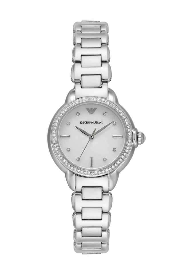 Quartz-32-mm-White-Dial-Stainless-Steel-Analogue-Wrist-Watch-for-Women---AR11596I
