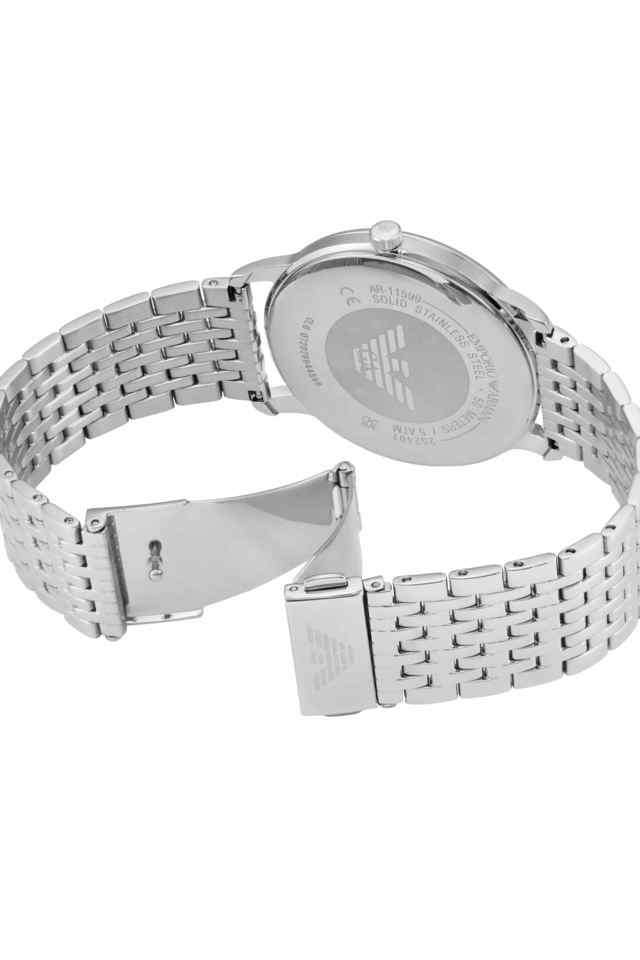 Quartz-42-mm-White-Dial-Stainless-Steel-Analogue-Wrist-Watch-for-Men---AR11599I
