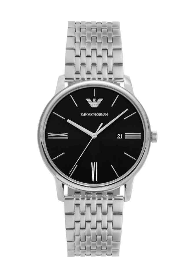 Quartz-42-mm-Black-Dial-Stainless-Steel-Analogue-Wrist-Watch-for-Men---AR11600I