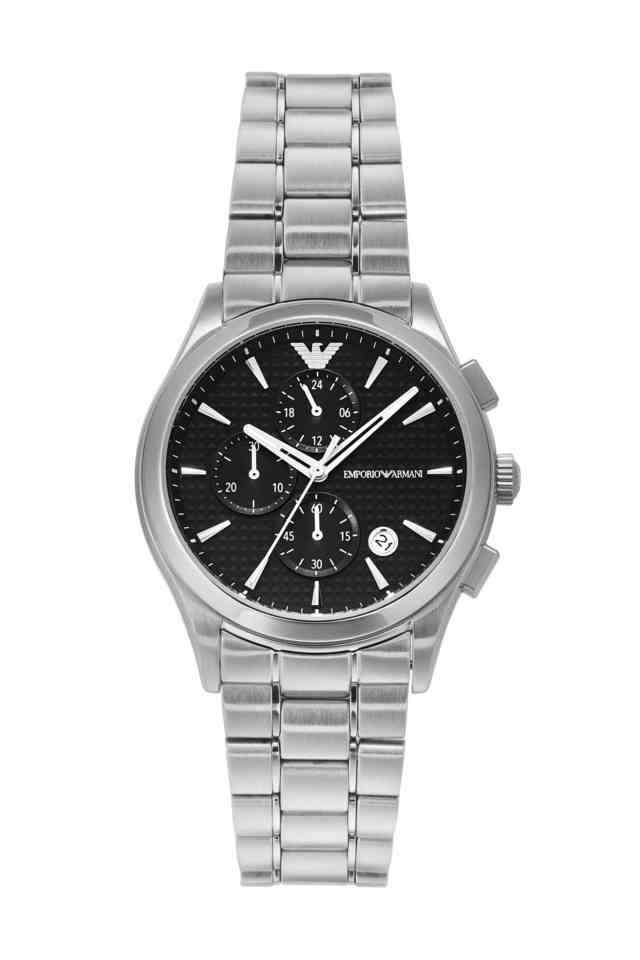 Quartz-42-mm-Black-Dial-Stainless-Steel-Chronograph-Wrist-Watch-for-Men---AR11602I