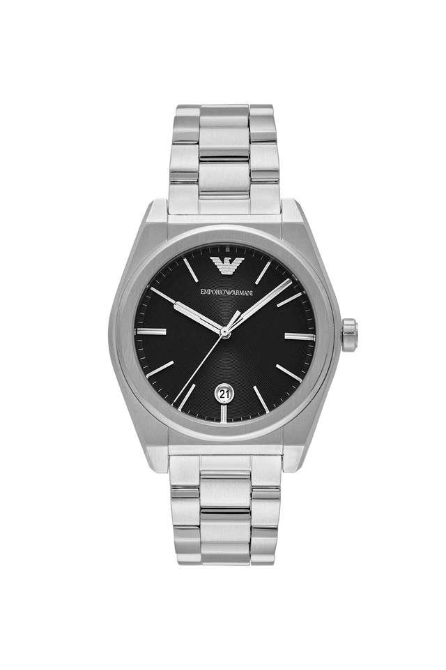 Quartz-41-mm-Black-Dial-Stainless-Steel-Analogue-Watch-for-Men---AR11622