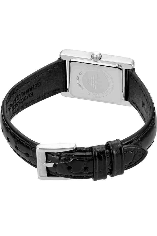 Quartz-32-mm-Silver-Dial-Leather-Analogue-Watch-for-Women---AR11623