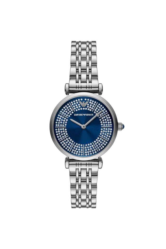 Quartz-32-mm-Blue-Dial-Stainless-Steel-Analogue-Watch-for-Women---AR11627