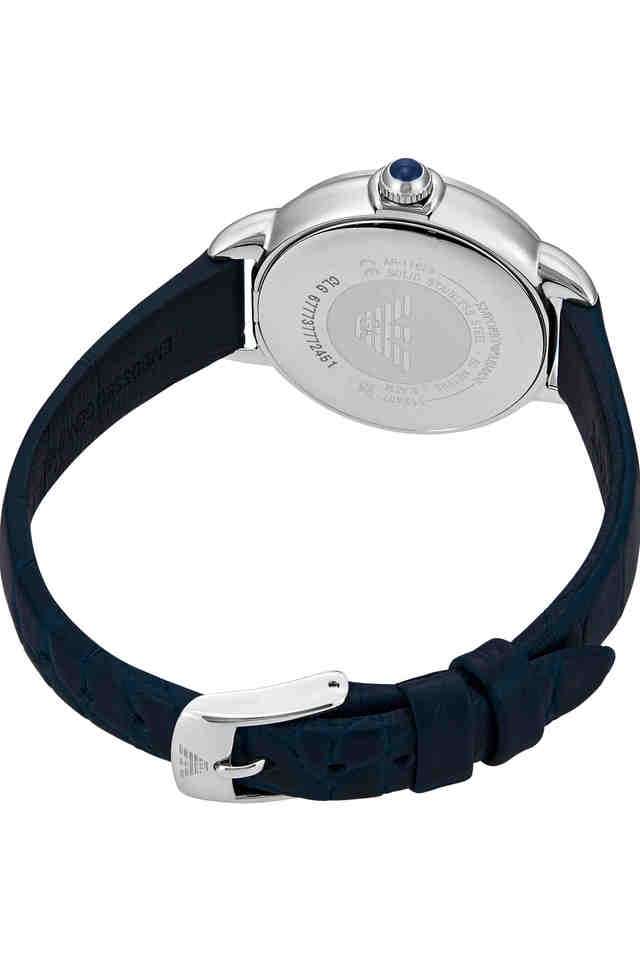 Quartz-32-mm-Blue-Dial-Leather-Analogue-Watch-for-Women---AR11629