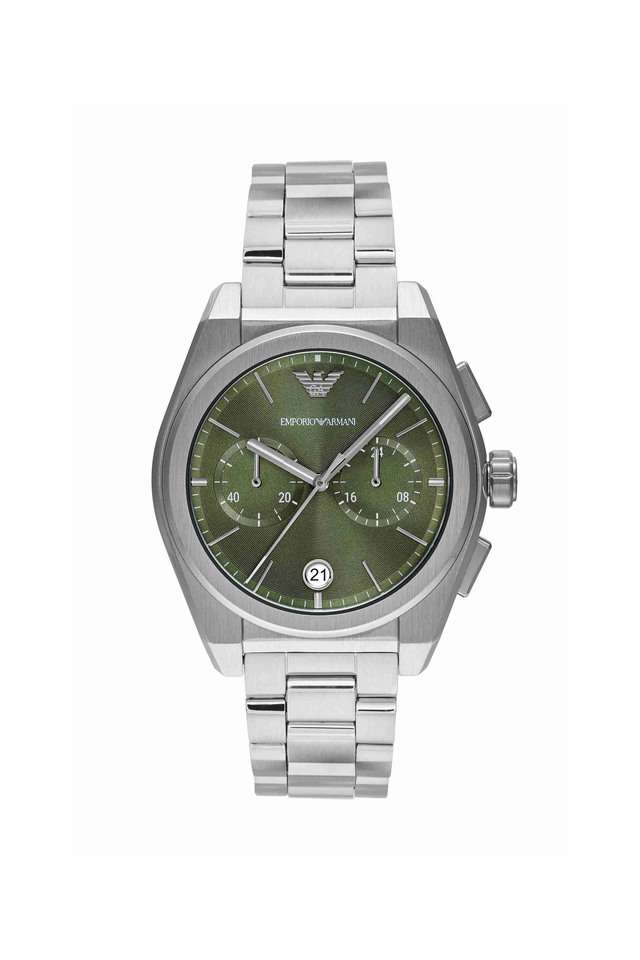 Quartz-43-mm-Green-Dial-Stainless-Steel-Chronograph-Wrist-Watch-for-Men---AR11640