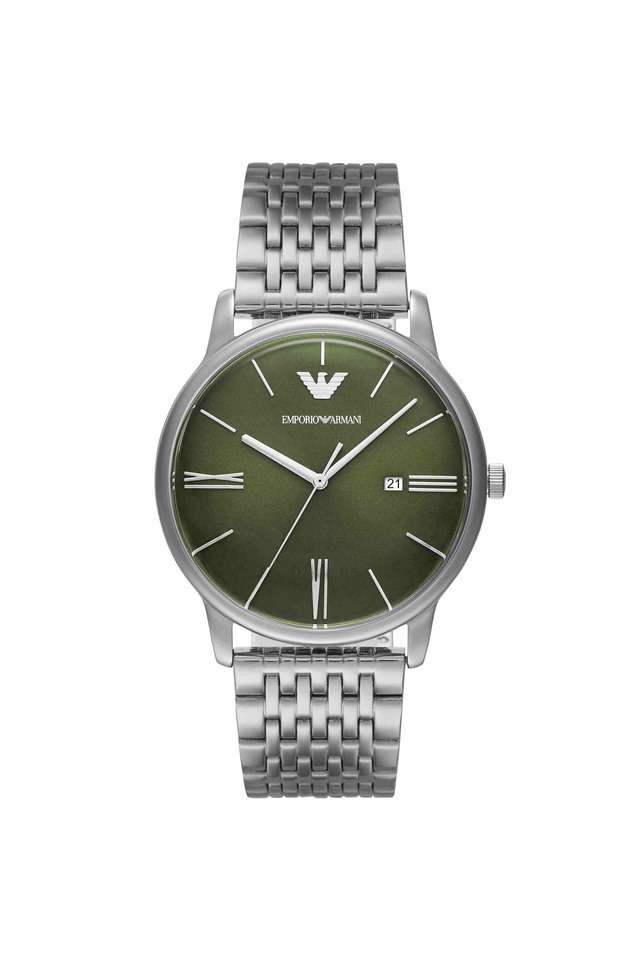 Quartz-42-mm-Green-Dial-Stainless-Steel-Analogue-Wrist-Watch-for-Men---AR11644