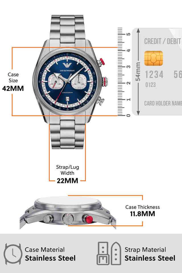 Buy Emporio Armani NoColour 42 mm Multicolour Dial Stainless Steel