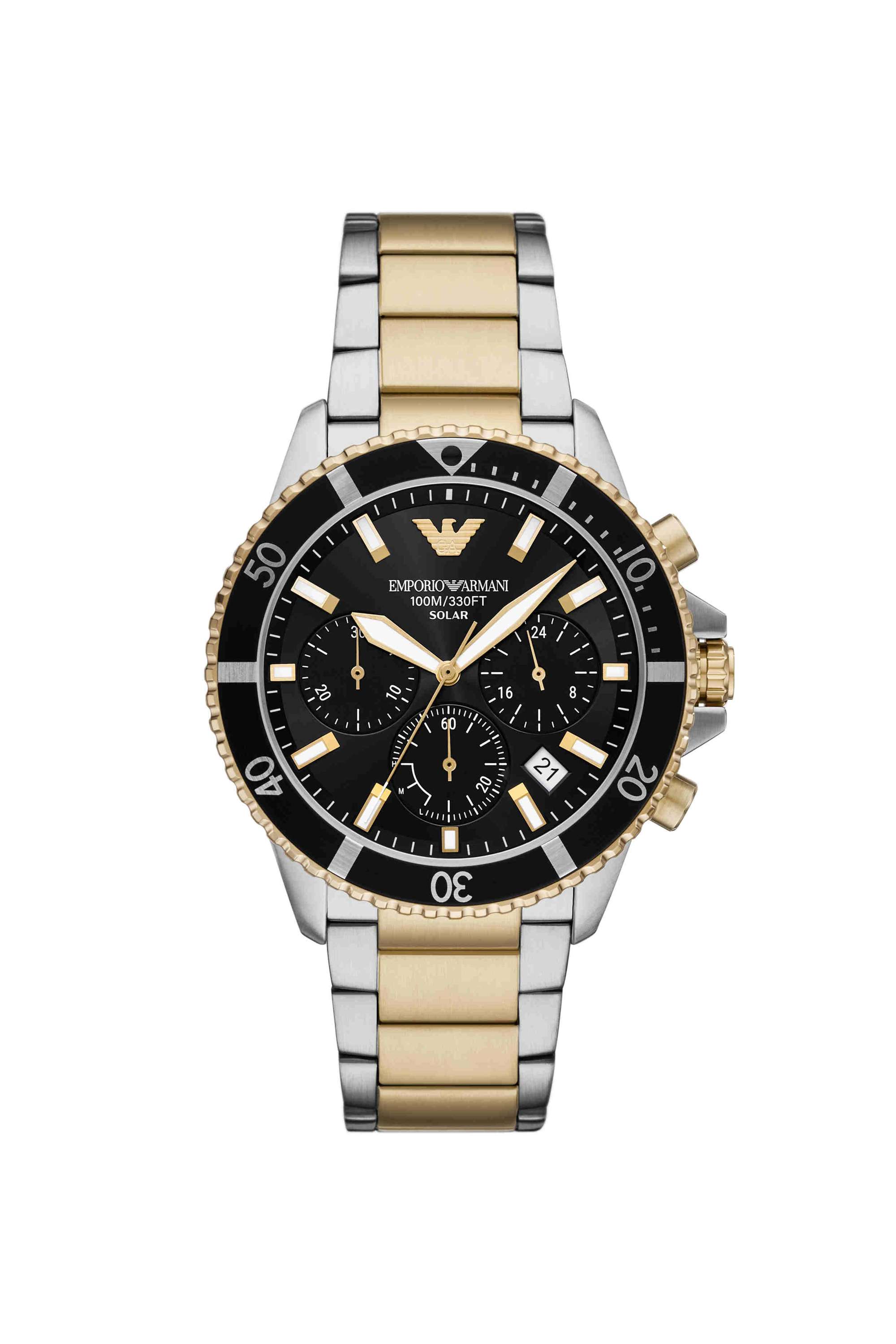 World-Explorer-43.5-mm-Black-Dial-Stainless-Steel-Chronograph-Wrist-Watch-for-Men---AR11680