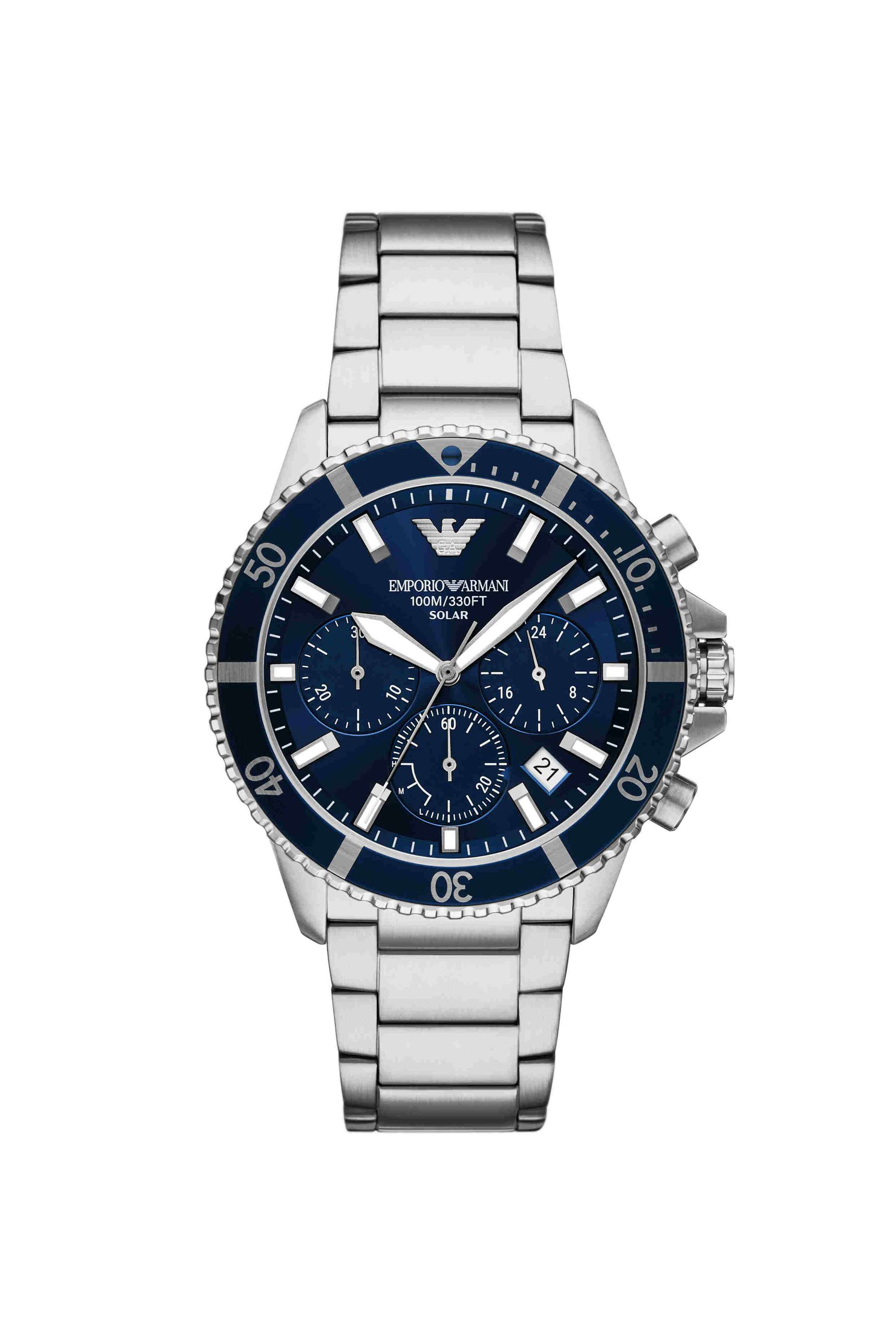 World-Explorer-43.5-mm-Blue-Dial-Stainless-Steel-Chronograph-Wrist-Watch-for-Men---AR11681