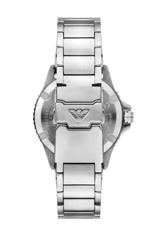 Men-s-42mm-Analogue-Quartz-Watch---Grey-Dial-with-Silver-Stainless-Steel-Strap-(AR11683I)
