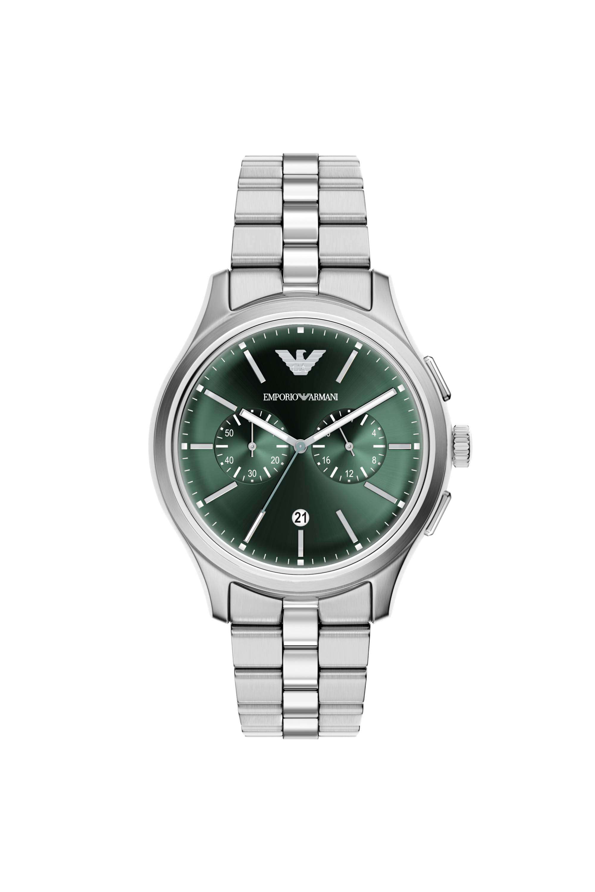 42-mm-Green-Dial-Stainless-Steel-Chronograph-Watch-For-Men---AR11746