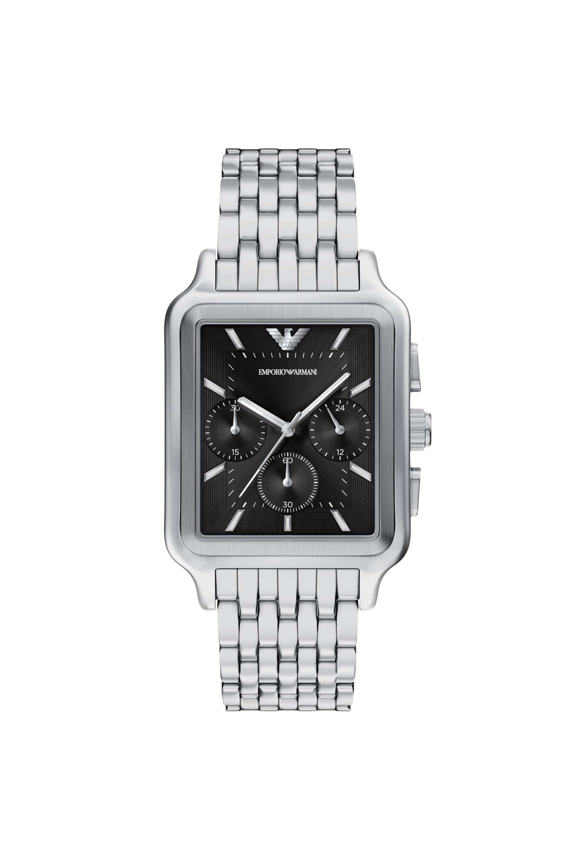 38-mm-Black-Dial-Stainless-Steel-Chronograph-Watch-For-Men---AR11751